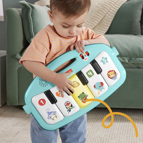 Fisher Price Glow and Grow Kick and Play Gym - Blue